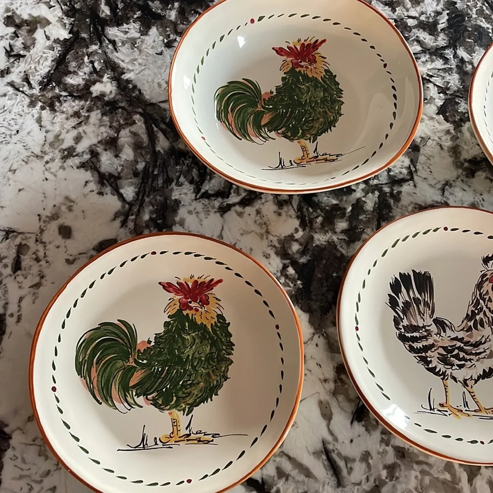 Williams Sonoma Rooster Plate/Bowl Set‎